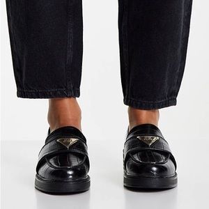 Black River Island Branded Chunky Croc Loafers ( Size 6.5)